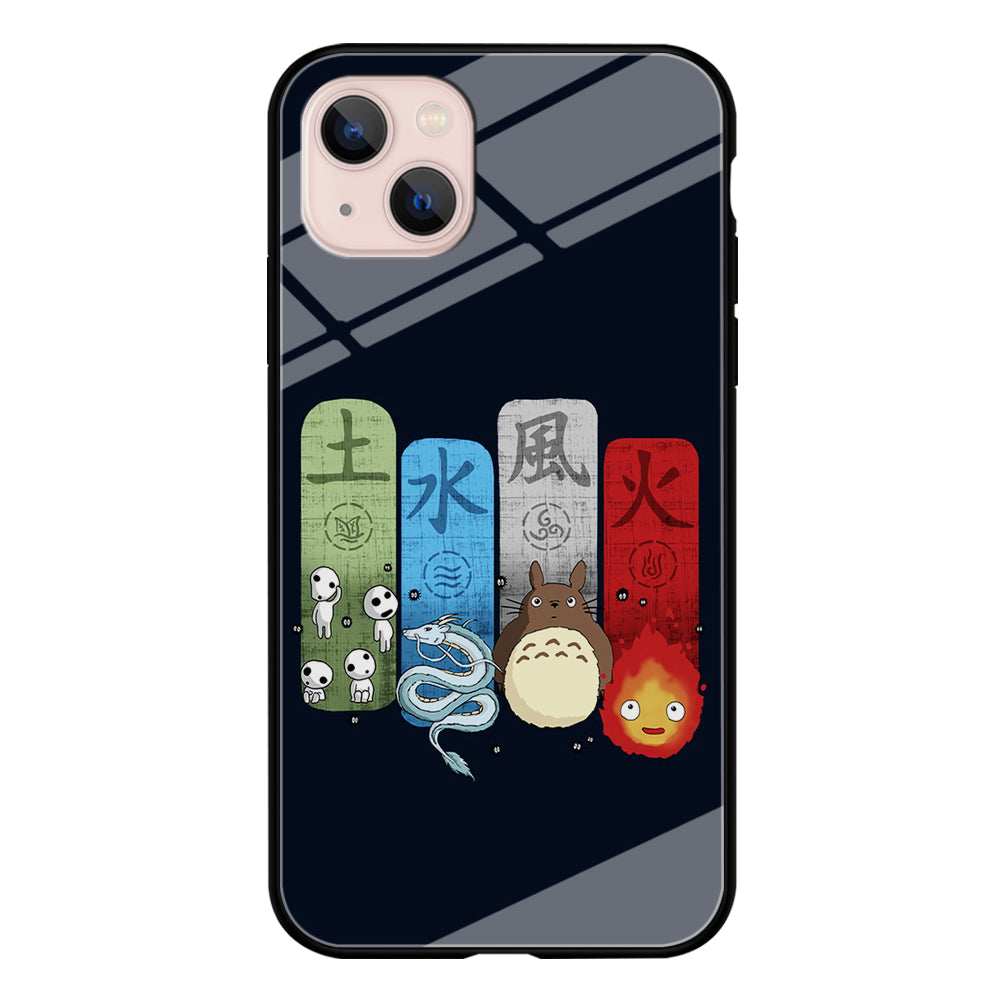 Ghibli Elemental Charms Blue iPhone 13 Mini Case-Phone Case-Tempered Glass Case-Altracase