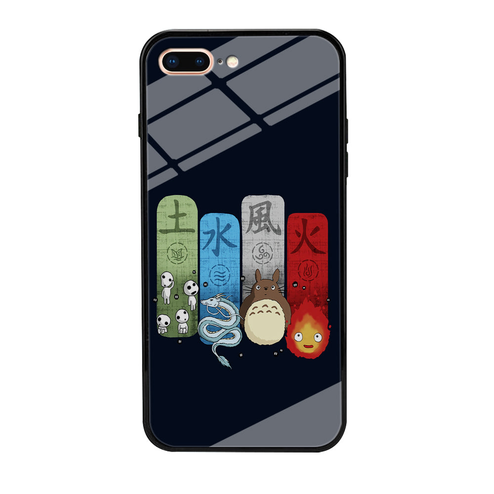 Ghibli Elemental Charms Blue iPhone 8 Plus Case-Phone Case-Tempered Glass Case-Altracase