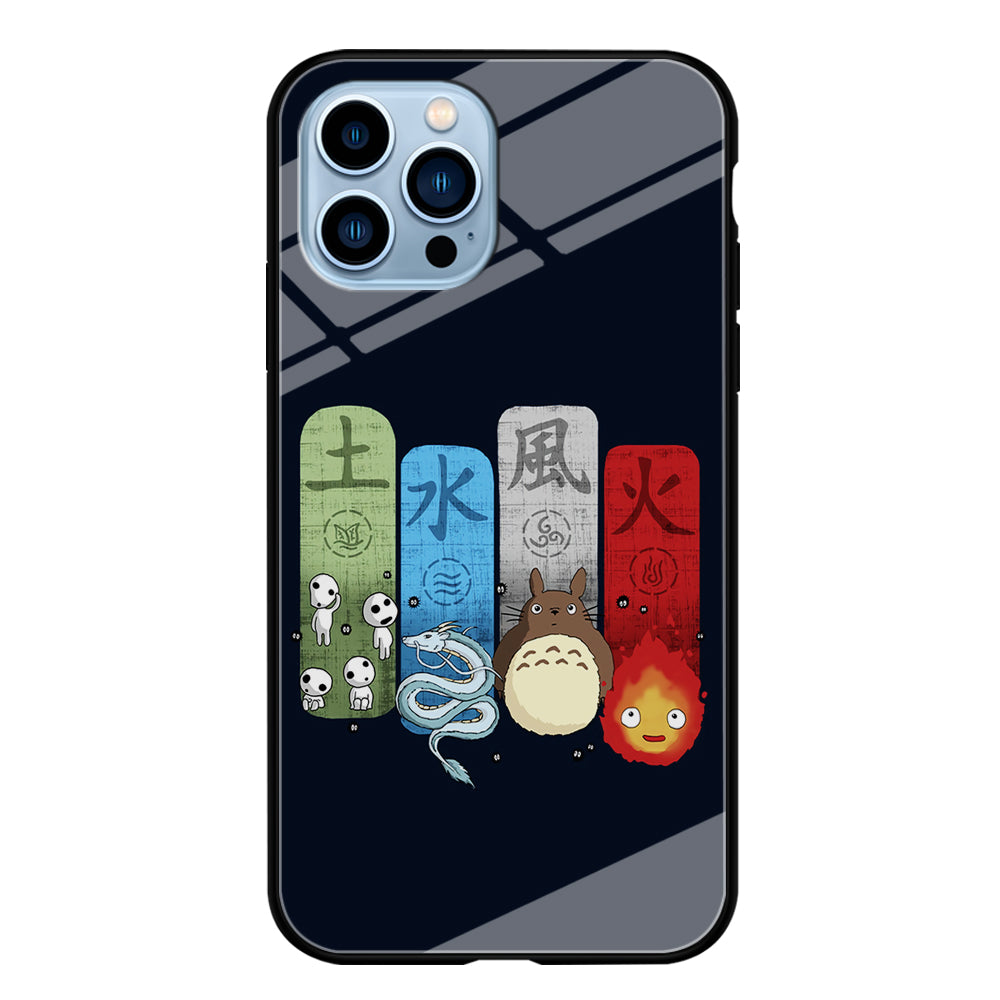 Ghibli Elemental Charms Blue iPhone 15 Pro Max Case-Phone Case-Tempered Glass Case-Altracase