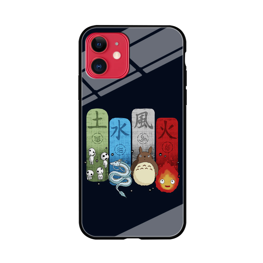 Ghibli Elemental Charms Blue iPhone 11 Case-Phone Case-Tempered Glass Case-Altracase