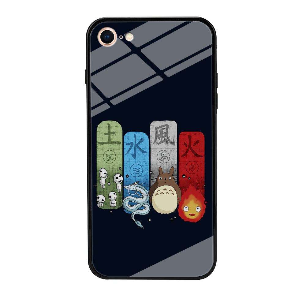 Ghibli Elemental Charms Blue iPhone 7 Case-Phone Case-Tempered Glass Case-Altracase