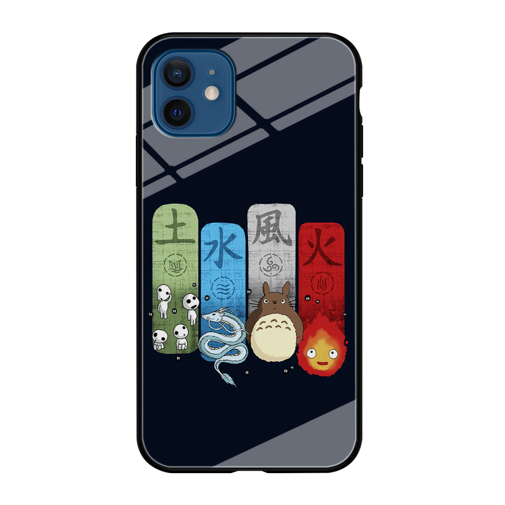 Ghibli Elemental Charms Blue iPhone 12 Case-Phone Case-Tempered Glass Case-Altracase