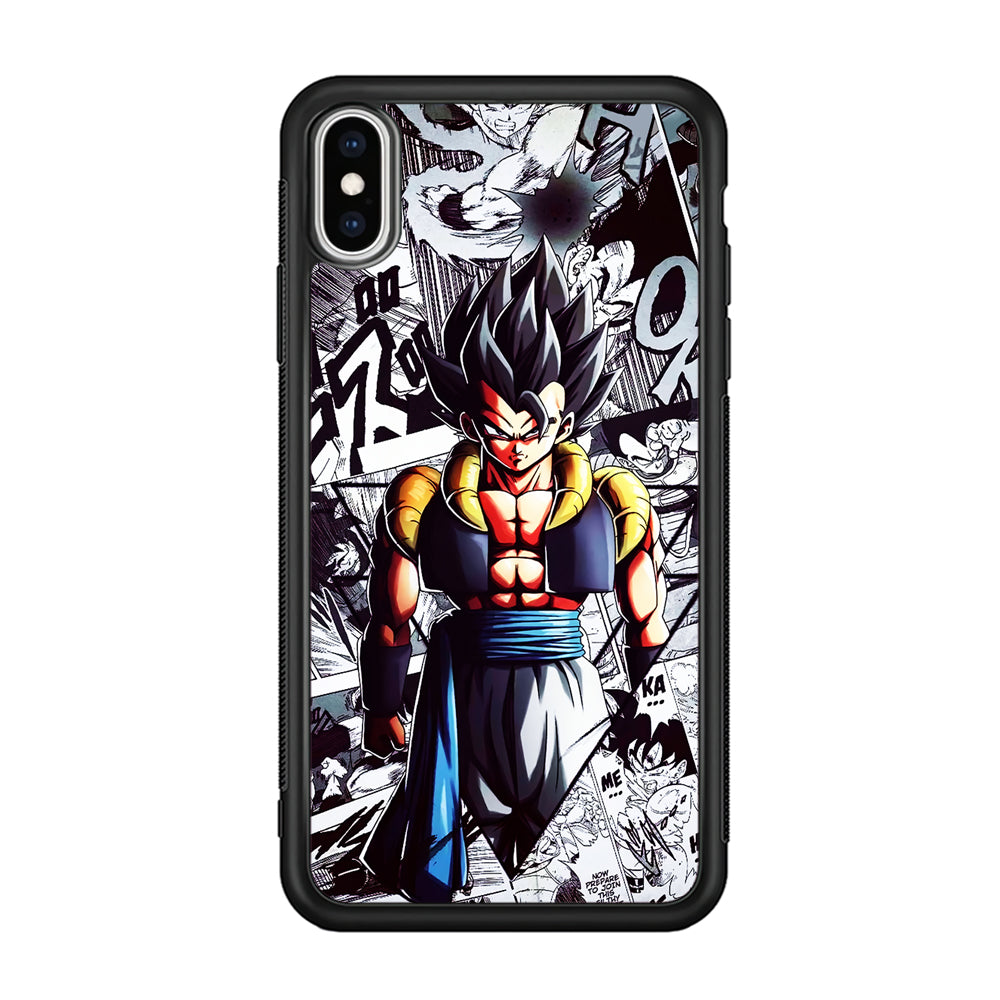 Gogeta Comic Collage iPhone Xs Case-Phone Case-Rubber Black (2D Case)-Altracase