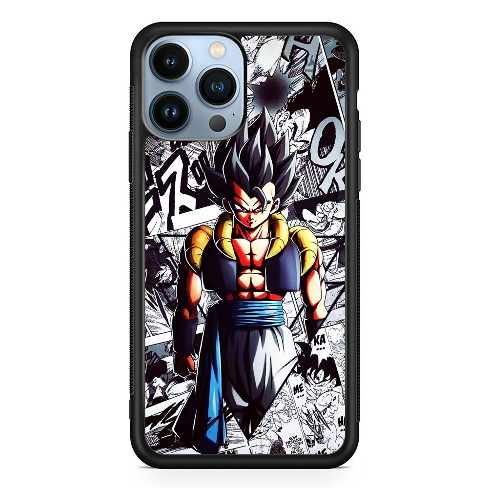 Gogeta Comic Collage iPhone 15 Pro Max Case-Phone Case-Rubber Black (2D Case)-Altracase