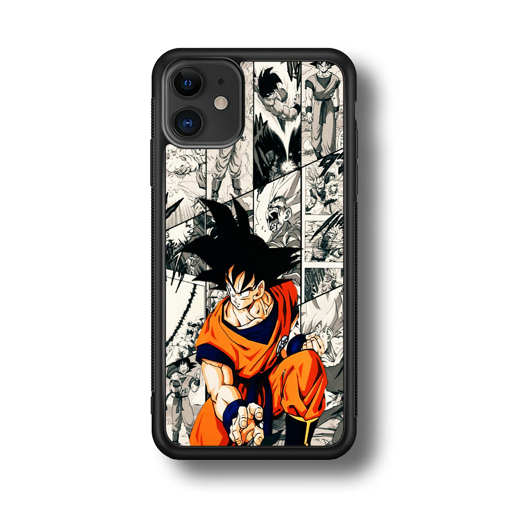 Goku Comic Collage iPhone 11 Case-Phone Case-Rubber Black (2D Case)-Altracase