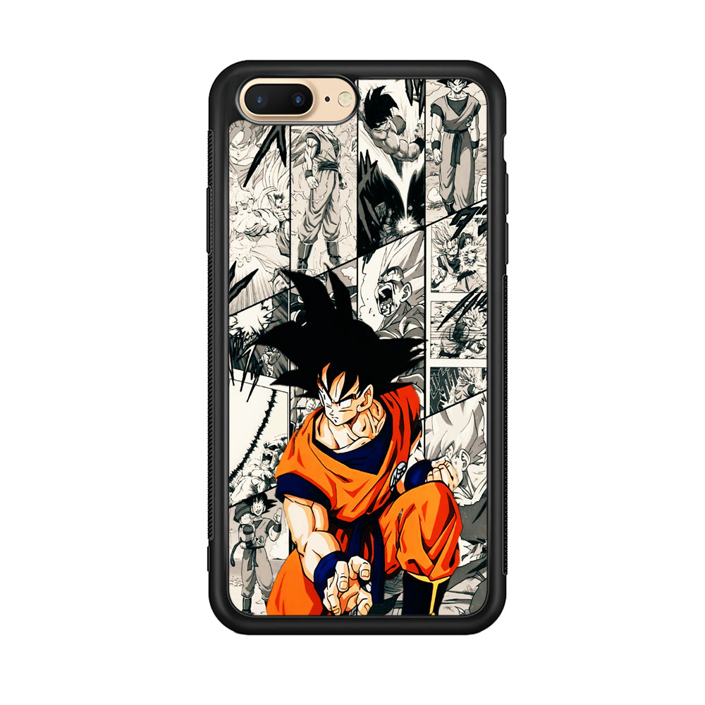 Goku Comic Collage iPhone 7 Plus Case-Phone Case-Rubber Black (2D Case)-Altracase