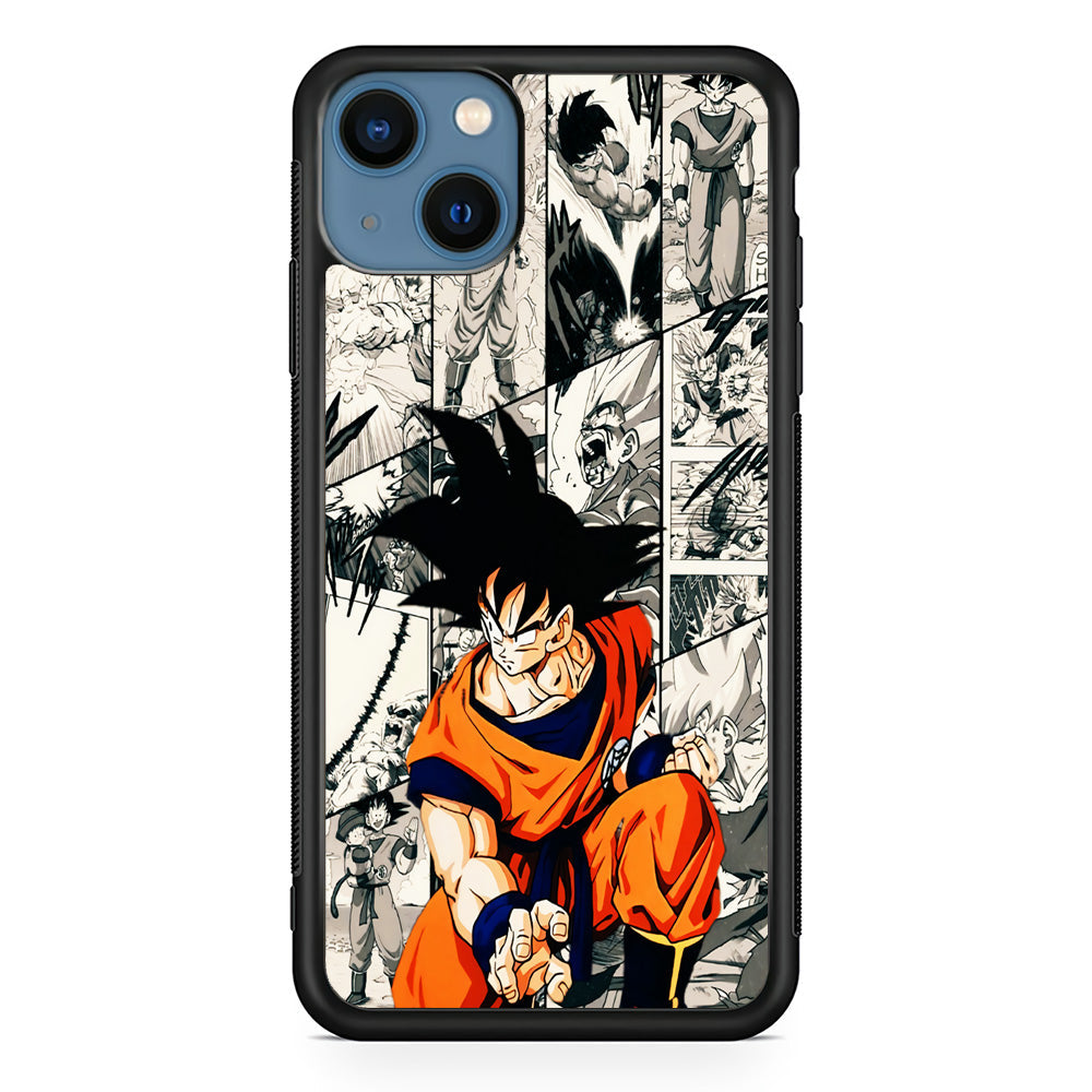 Goku Comic Collage iPhone 13 Case-Phone Case-Rubber Black (2D Case)-Altracase