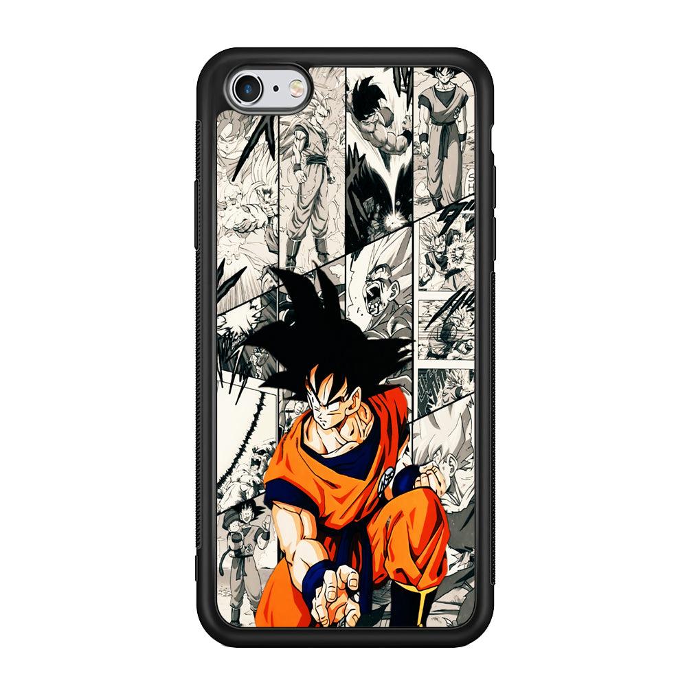 Goku Comic Collage iPhone 6 | 6s Case-Phone Case-Rubber Black (2D Case)-Altracase