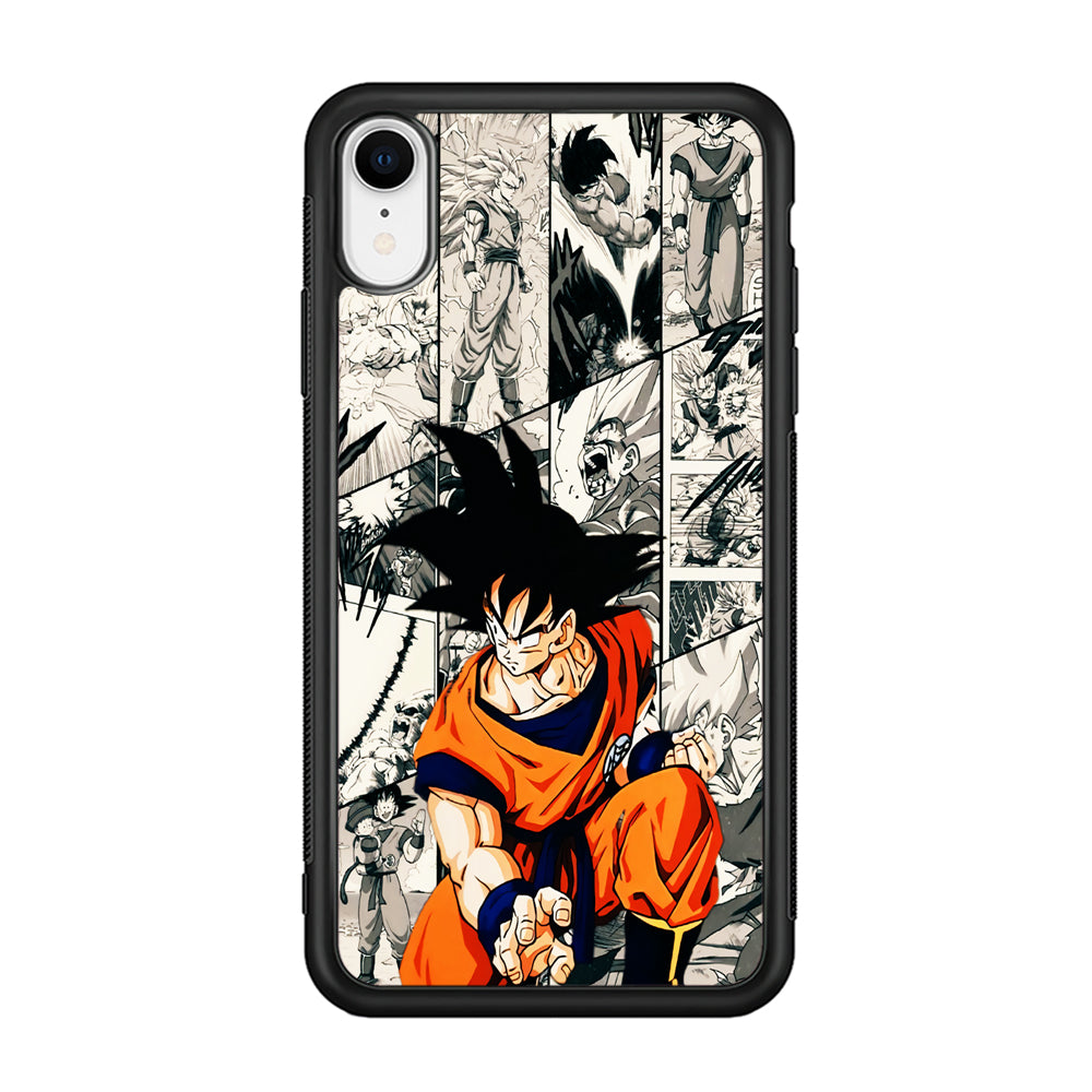 Goku Comic Collage iPhone XR Case-Phone Case-Rubber Black (2D Case)-Altracase