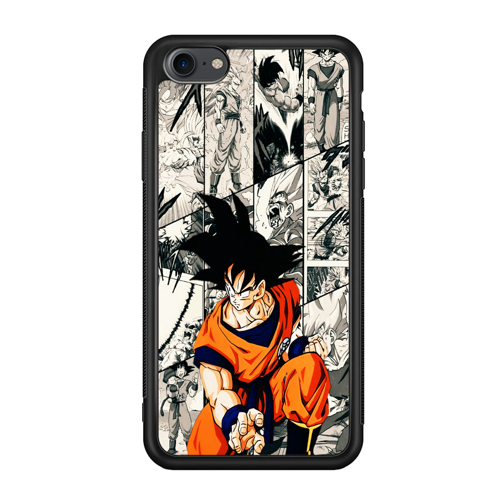 Goku Comic Collage iPhone 7 Case-Phone Case-Rubber Black (2D Case)-Altracase