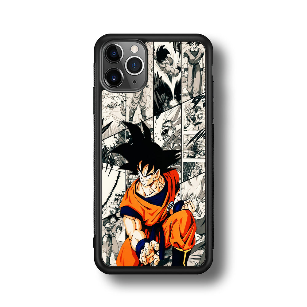 Goku Comic Collage iPhone 11 Pro Max Case-Phone Case-Rubber Black (2D Case)-Altracase