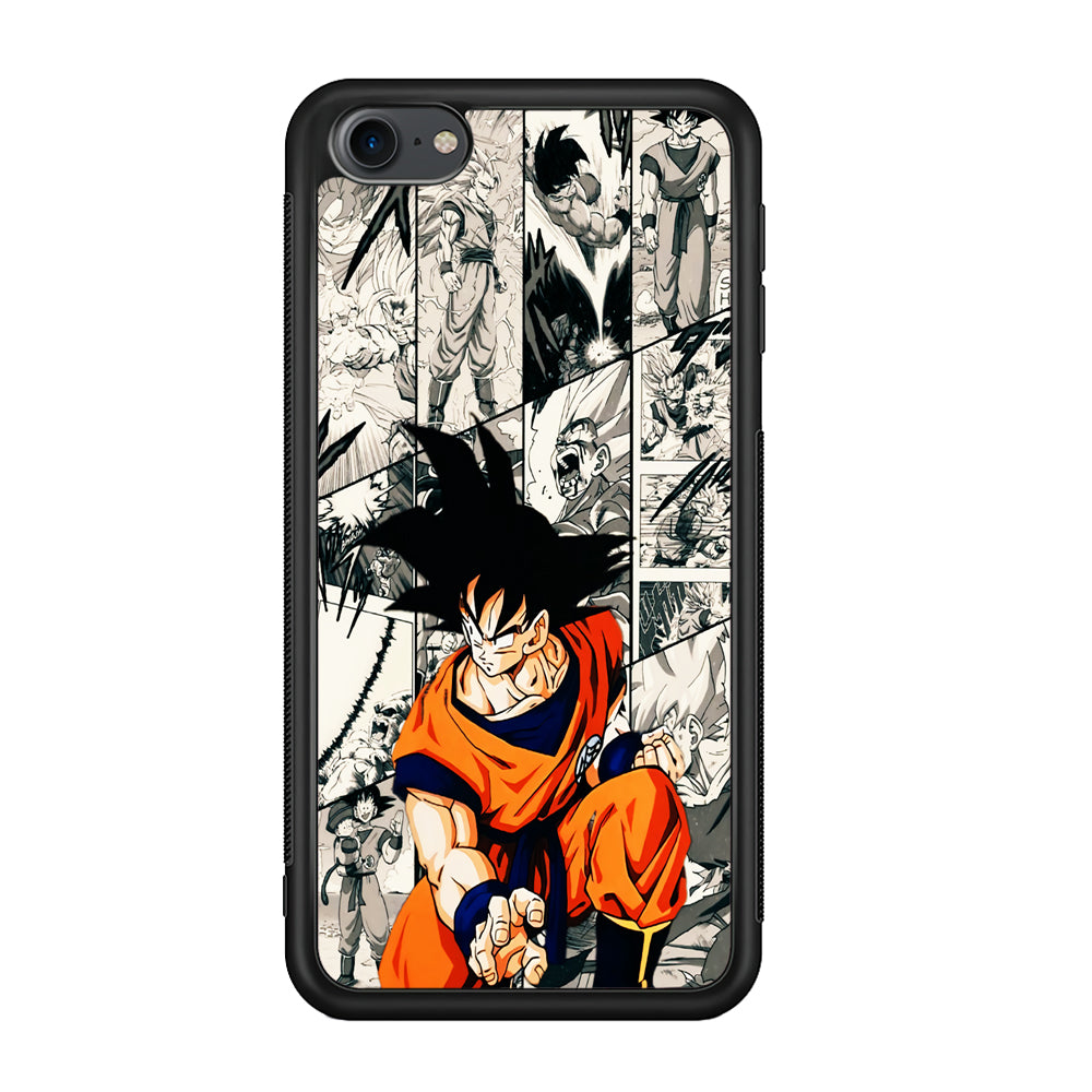 Goku Comic Collage iPod Touch 6 Case-Phone Case-Rubber White (2D Case)-Altracase