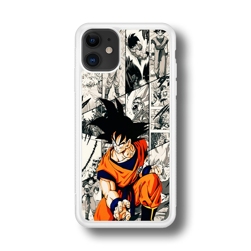 Goku Comic Collage iPhone 11 Case-Phone Case-Rubber White (2D Case)-Altracase