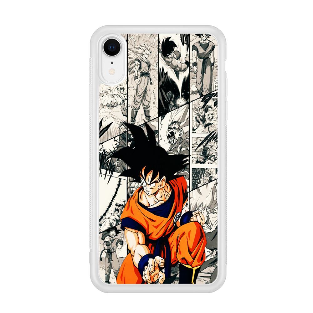 Goku Comic Collage iPhone XR Case-Phone Case-Rubber White (2D Case)-Altracase