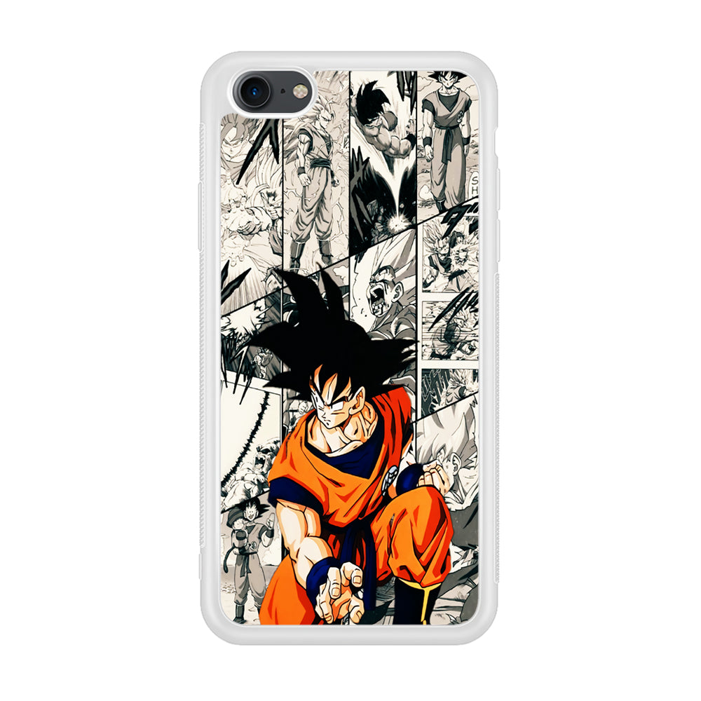 Goku Comic Collage iPhone 7 Case-Phone Case-Rubber White (2D Case)-Altracase