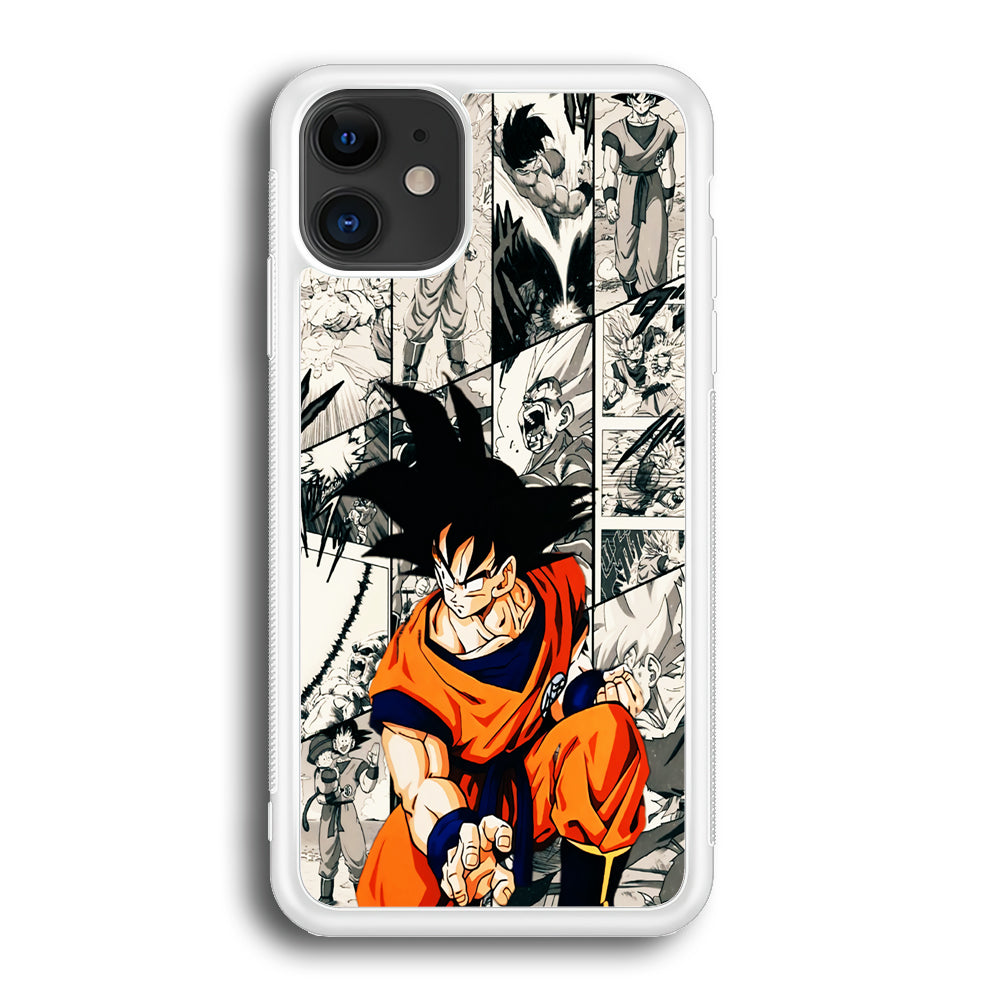 Goku Comic Collage iPhone 12 Case-Phone Case-Rubber White (2D Case)-Altracase