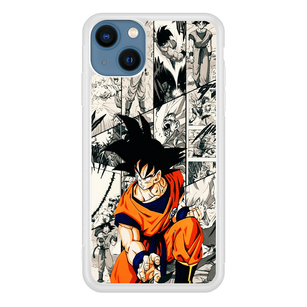 Goku Comic Collage iPhone 13 Case-Phone Case-Rubber White (2D Case)-Altracase