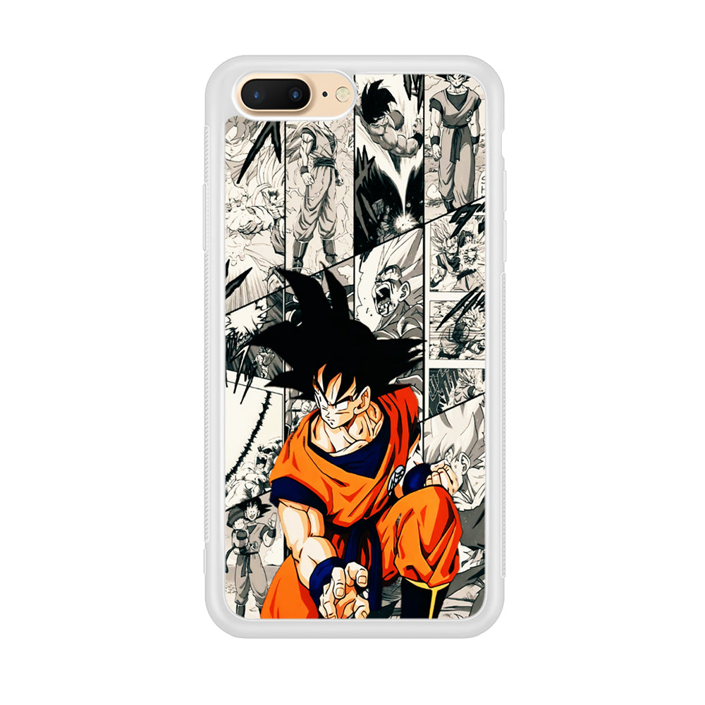 Goku Comic Collage iPhone 7 Plus Case-Phone Case-Rubber White (2D Case)-Altracase