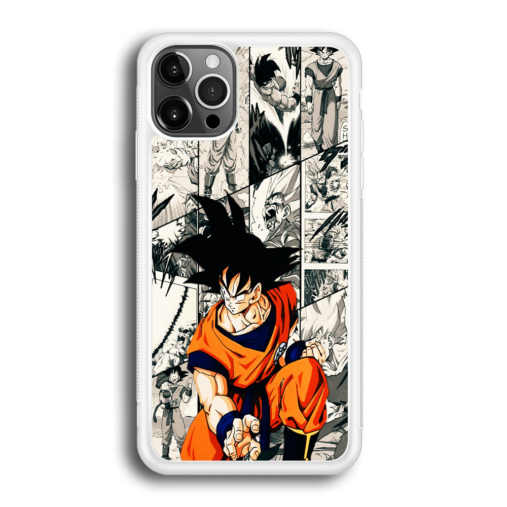 Goku Comic Collage iPhone 12 Pro Max Case-Phone Case-Rubber White (2D Case)-Altracase