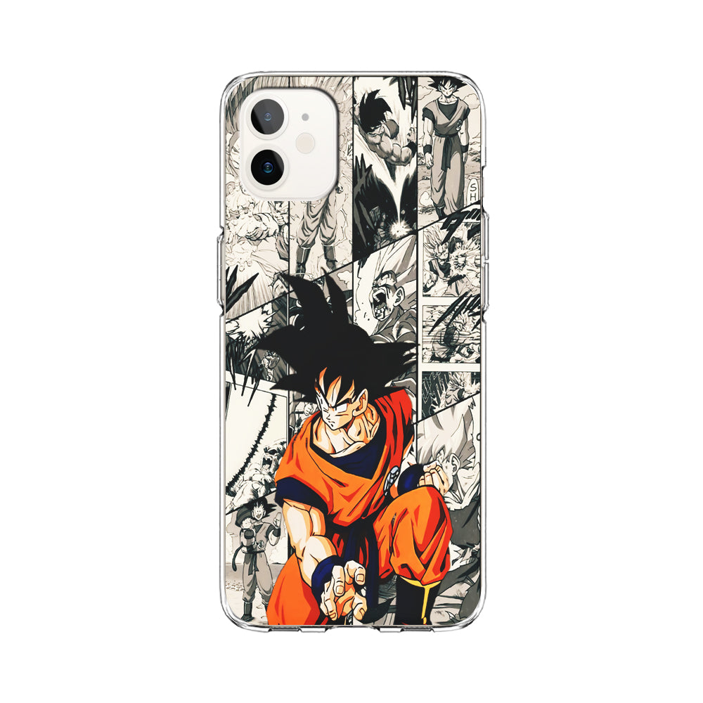 Goku Comic Collage iPhone 12 Case-Phone Case-Clear Soft Case-Altracase