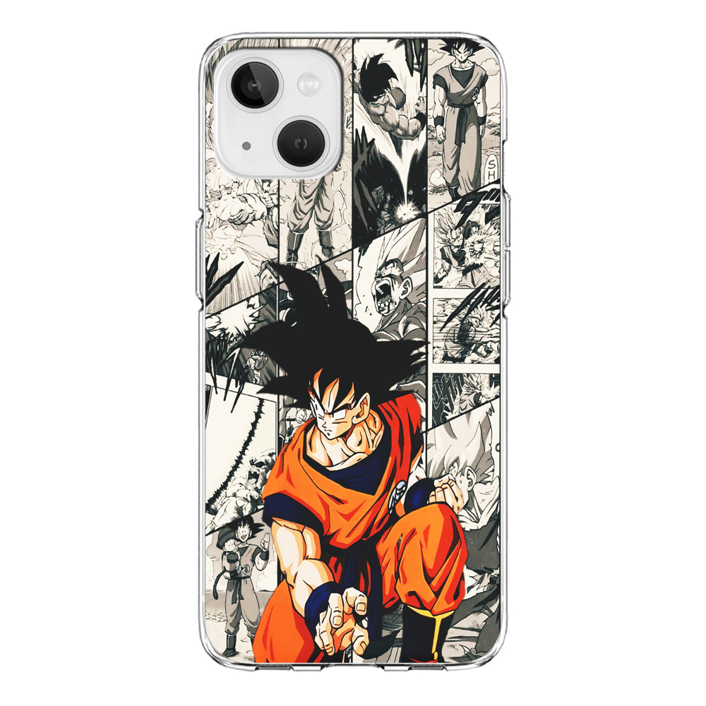 Goku Comic Collage iPhone 13 Mini Case-Phone Case-Clear Soft Case-Altracase
