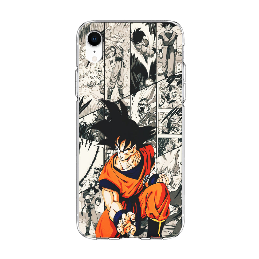 Goku Comic Collage iPhone XR Case-Phone Case-Clear Soft Case-Altracase