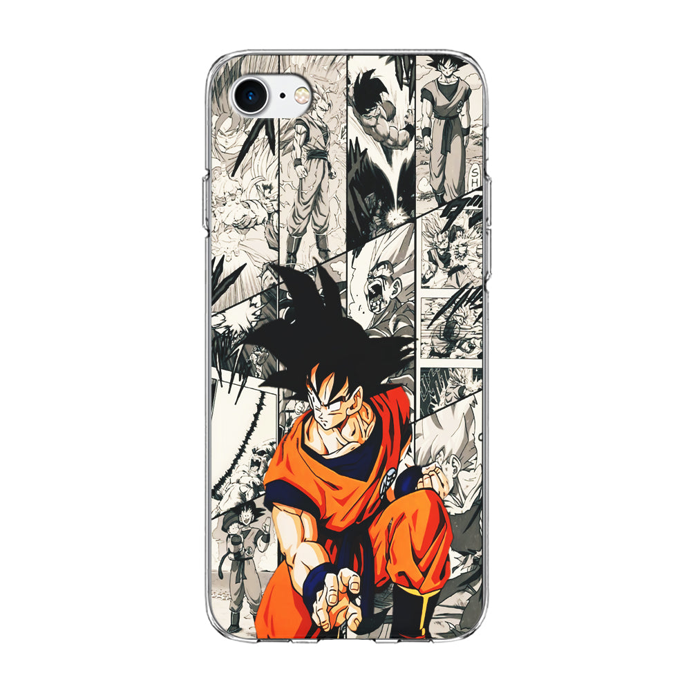 Goku Comic Collage iPhone SE 2020 Case-Phone Case-Clear Soft Case-Altracase