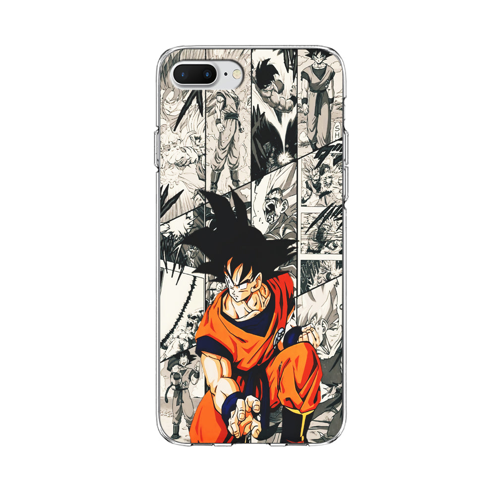 Goku Comic Collage iPhone 8 Plus Case-Phone Case-Clear Soft Case-Altracase