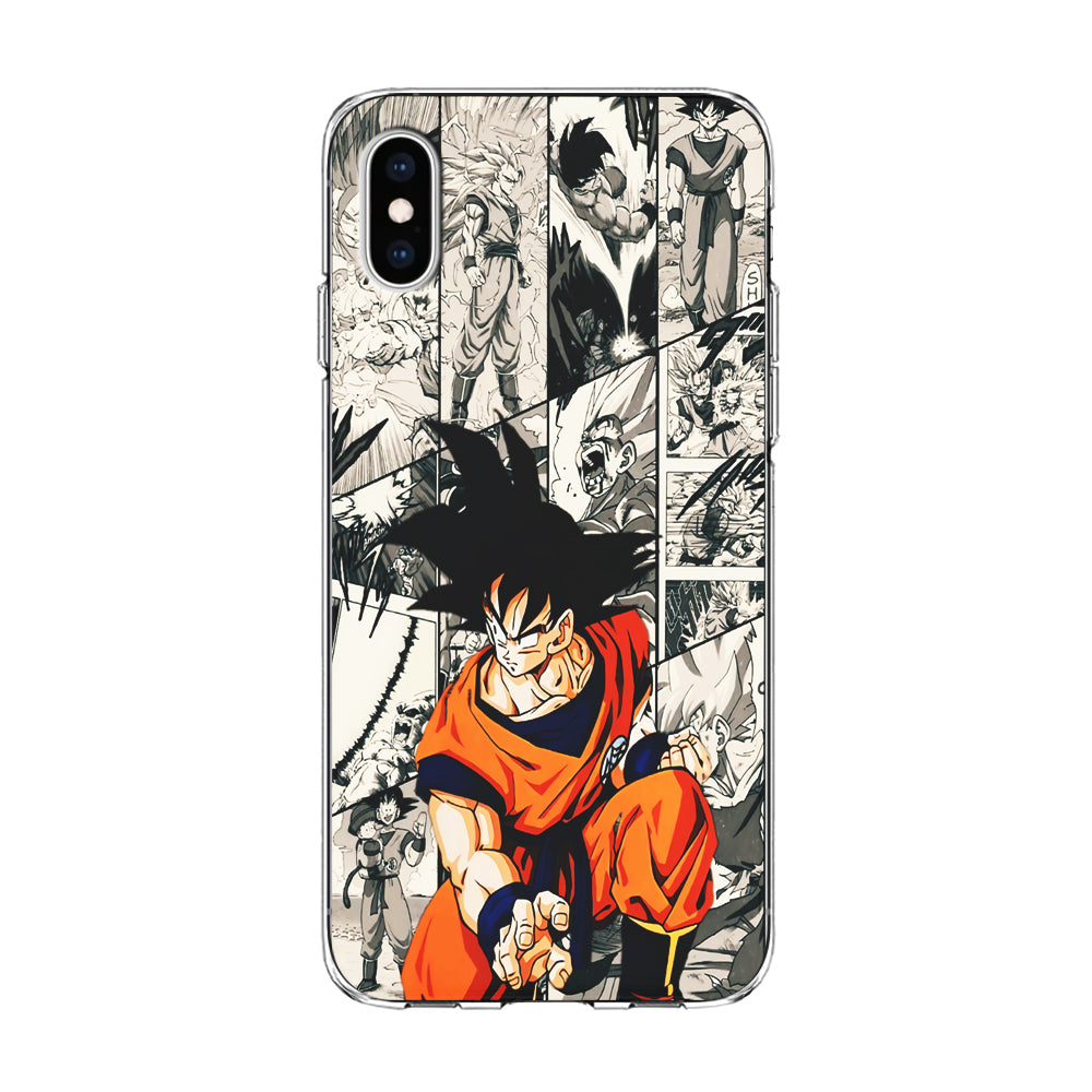 Goku Comic Collage iPhone Xs Case-Phone Case-Clear Soft Case-Altracase