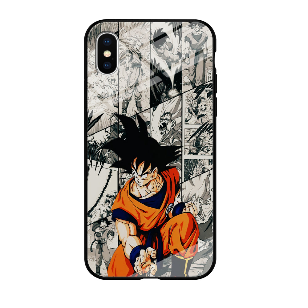 Goku Comic Collage iPhone Xs Case-Phone Case-Tempered Glass Case-Altracase