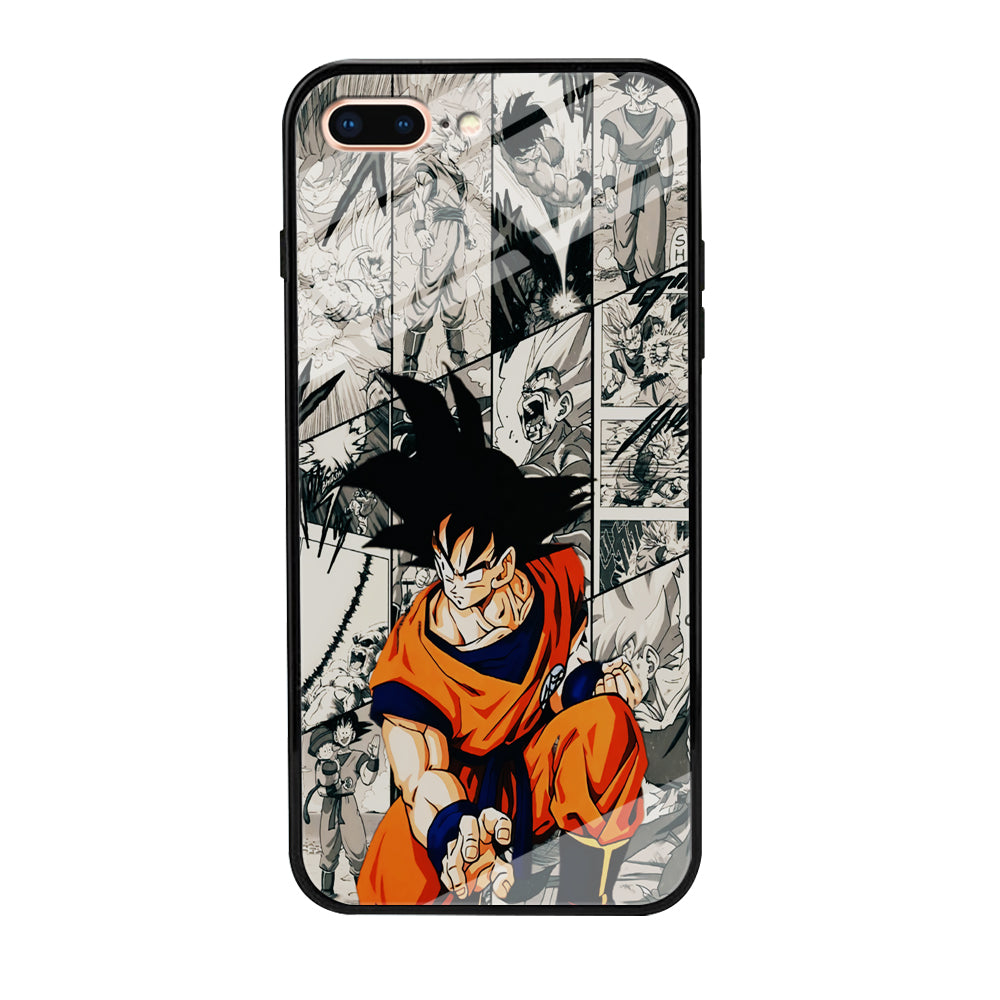 Goku Comic Collage iPhone 7 Plus Case-Phone Case-Tempered Glass Case-Altracase