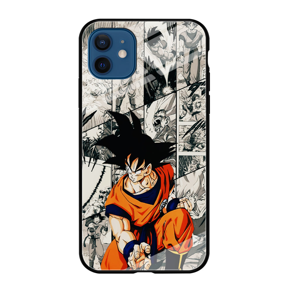 Goku Comic Collage iPhone 12 Case-Phone Case-Tempered Glass Case-Altracase