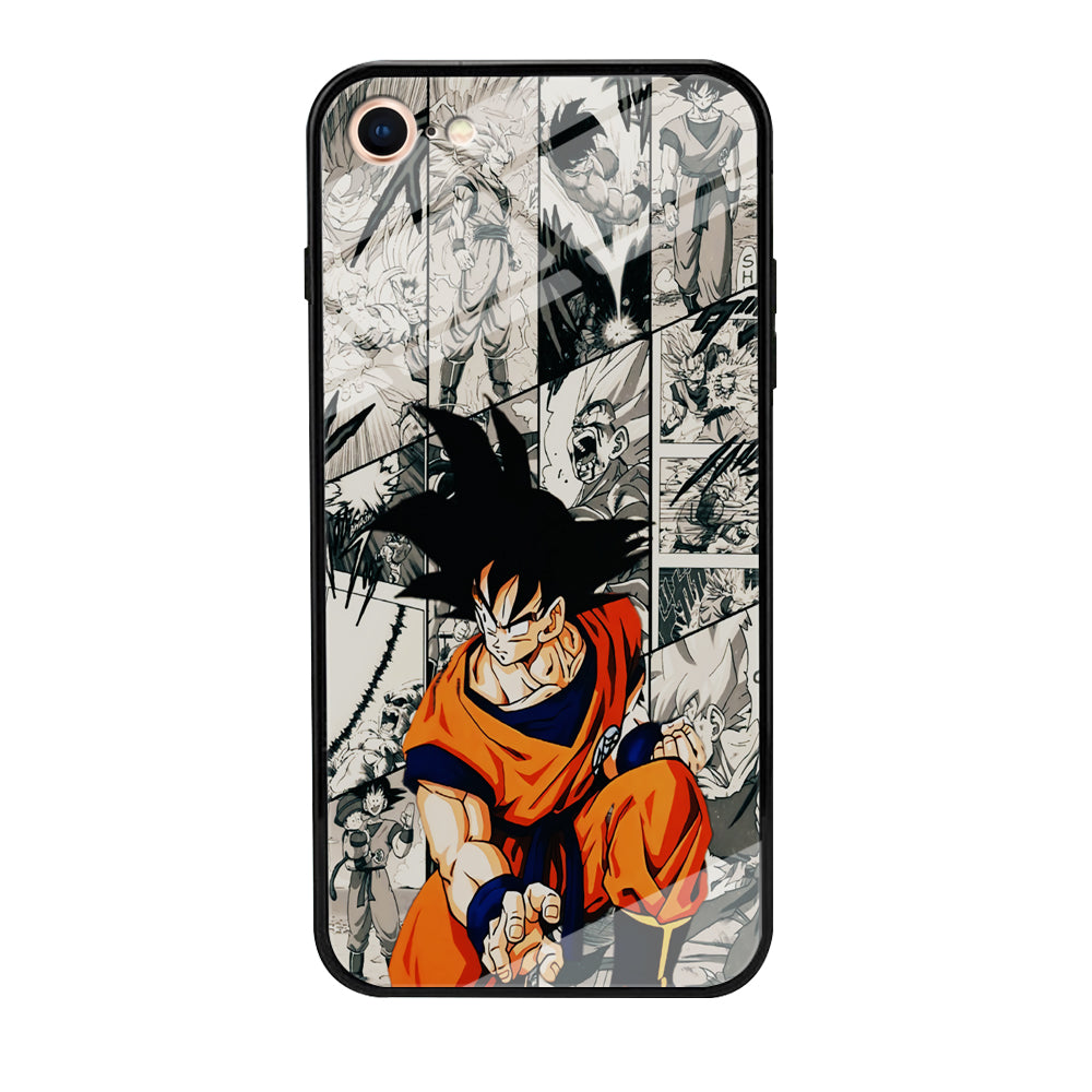 Goku Comic Collage iPhone 7 Case-Phone Case-Tempered Glass Case-Altracase