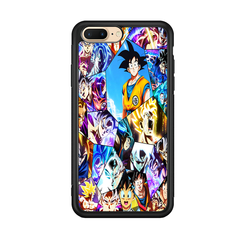 Goku Evolution Collage iPhone 7 Plus Case-Phone Case-Rubber Black (2D Case)-Altracase