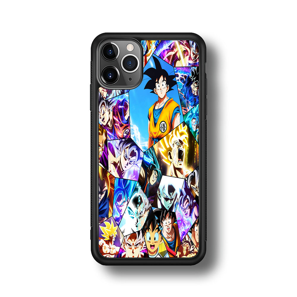 Goku Evolution Collage iPhone 11 Pro Case-Phone Case-Rubber Black (2D Case)-Altracase