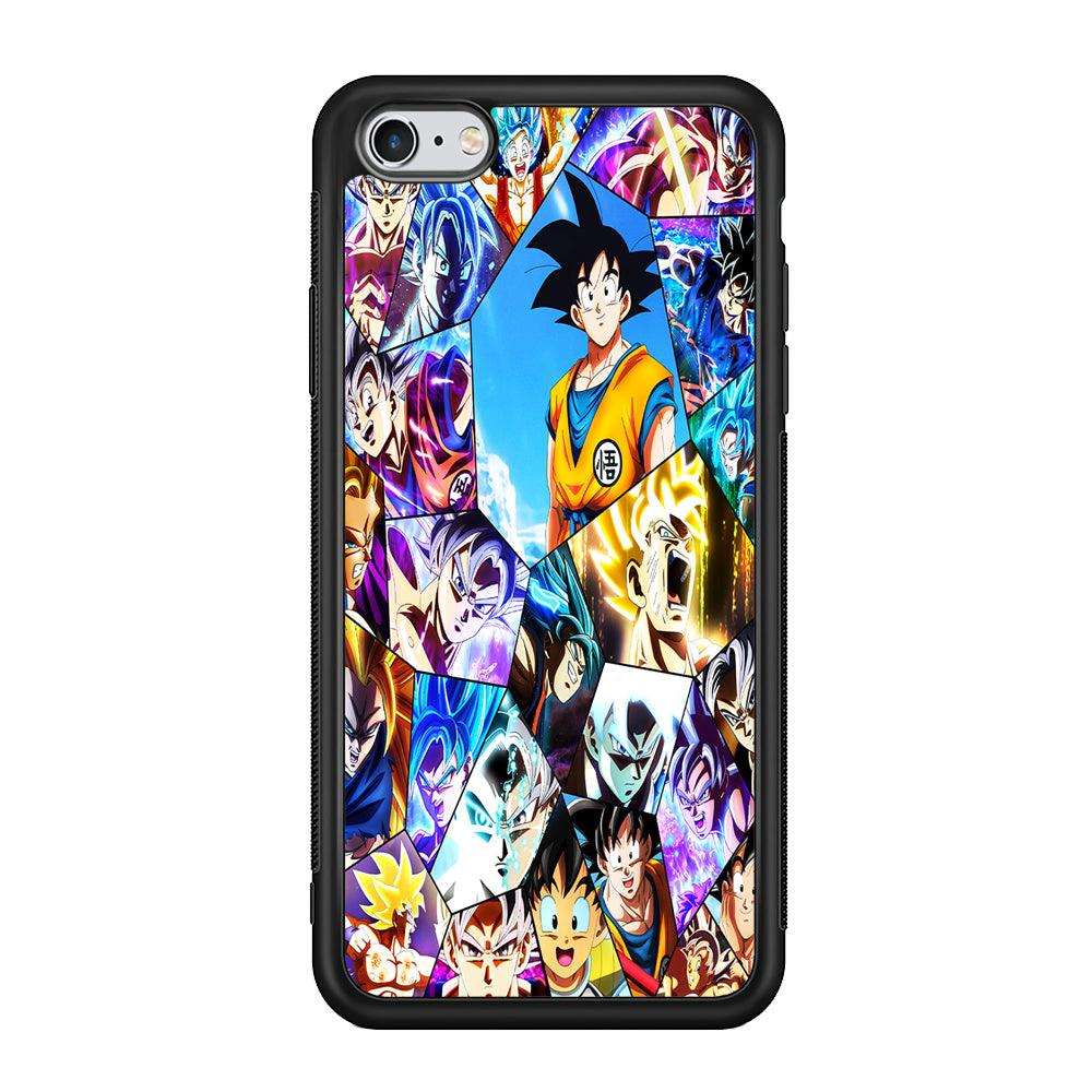 Goku Evolution Collage iPhone 6 | 6s Case-Phone Case-Rubber Black (2D Case)-Altracase