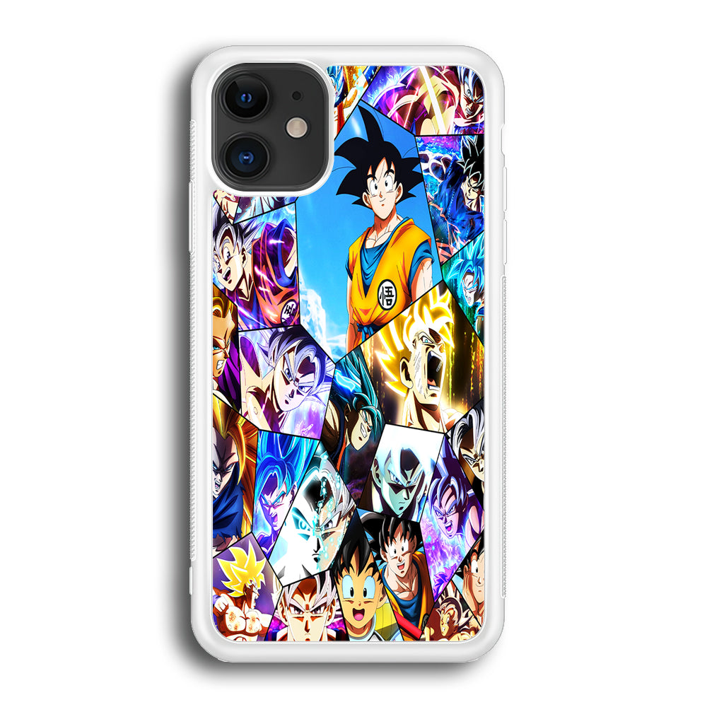 Goku Evolution Collage iPhone 12 Case-Phone Case-Rubber White (2D Case)-Altracase