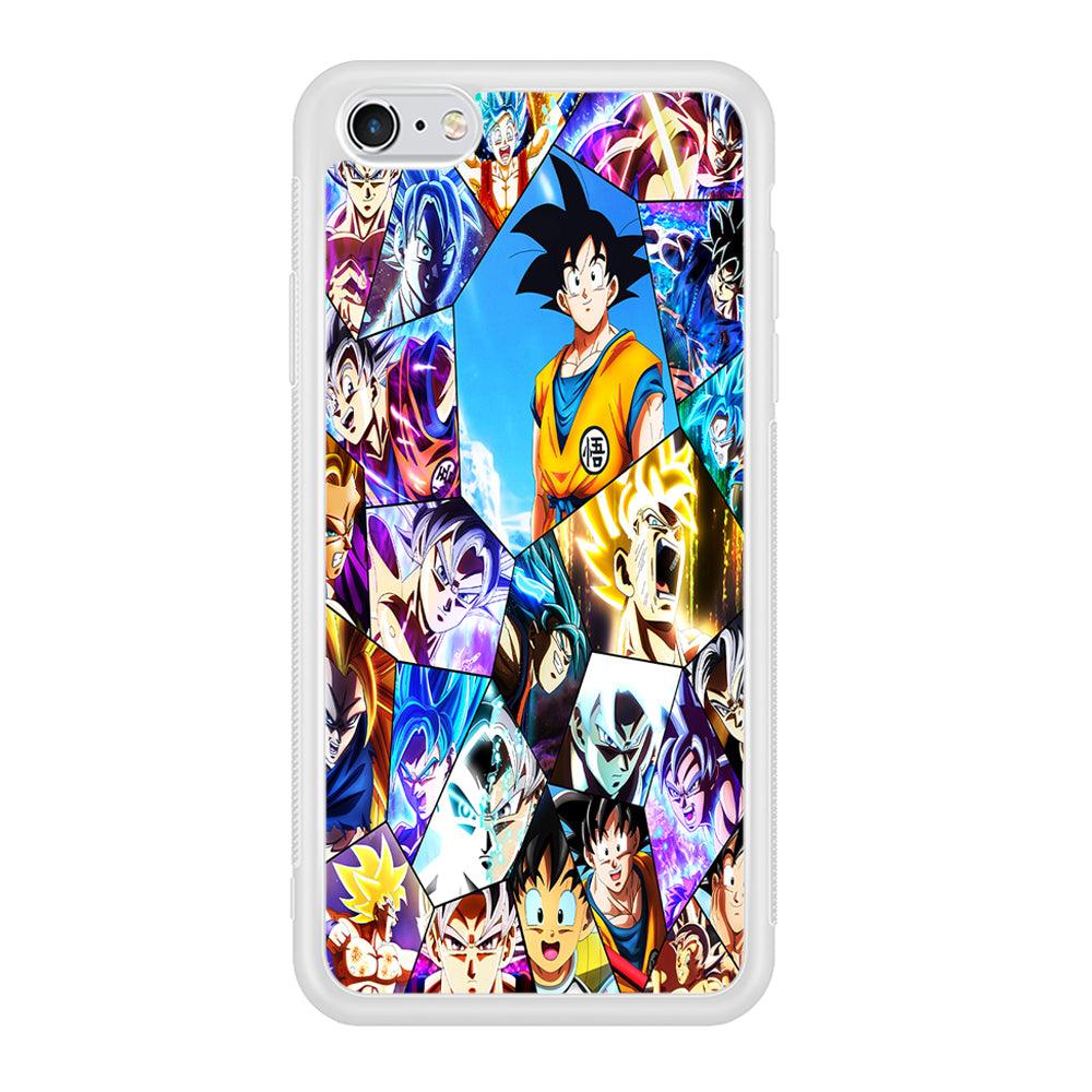 Goku Evolution Collage iPhone 6 | 6s Case-Phone Case-Rubber White (2D Case)-Altracase