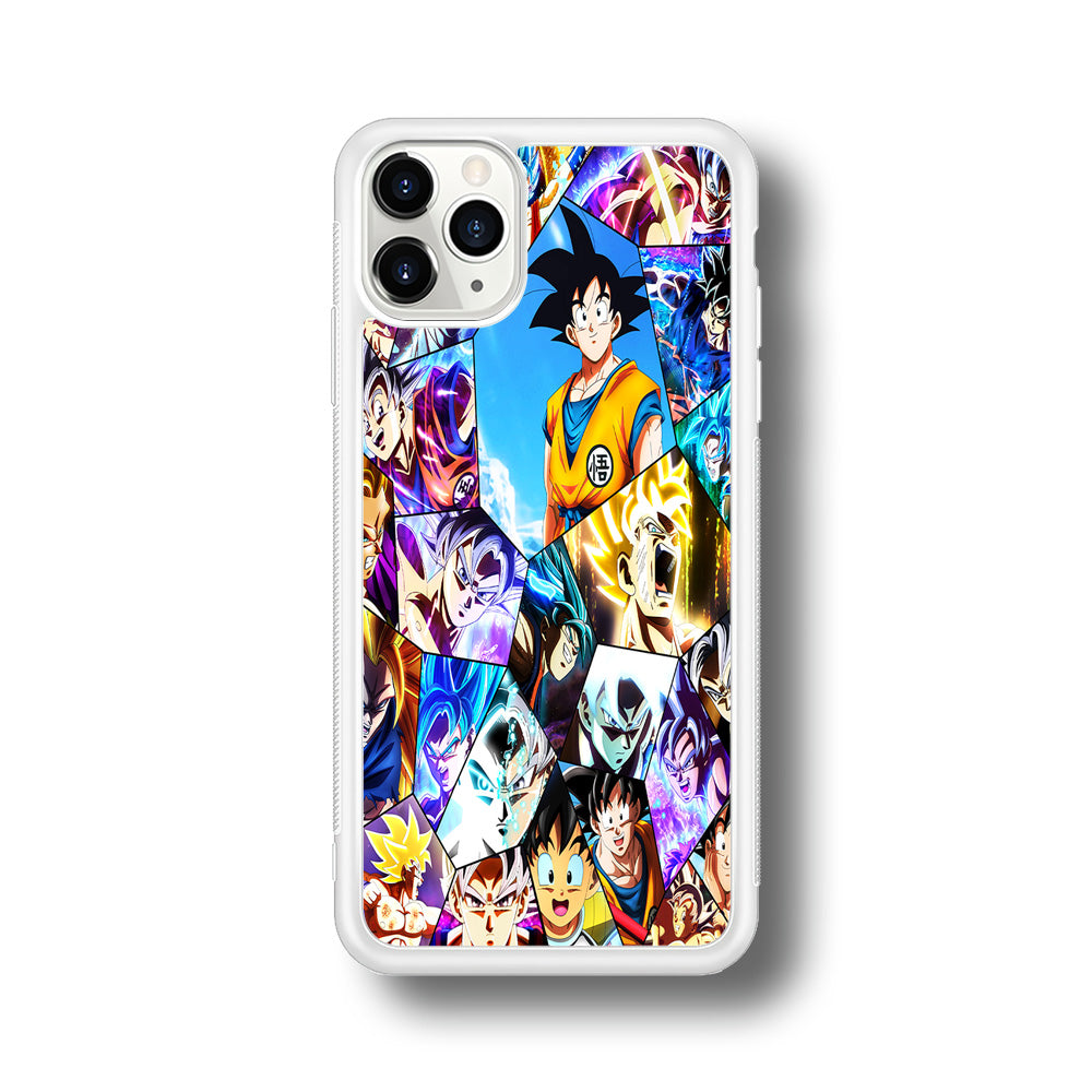 Goku Evolution Collage iPhone 11 Pro Case-Phone Case-Rubber White (2D Case)-Altracase