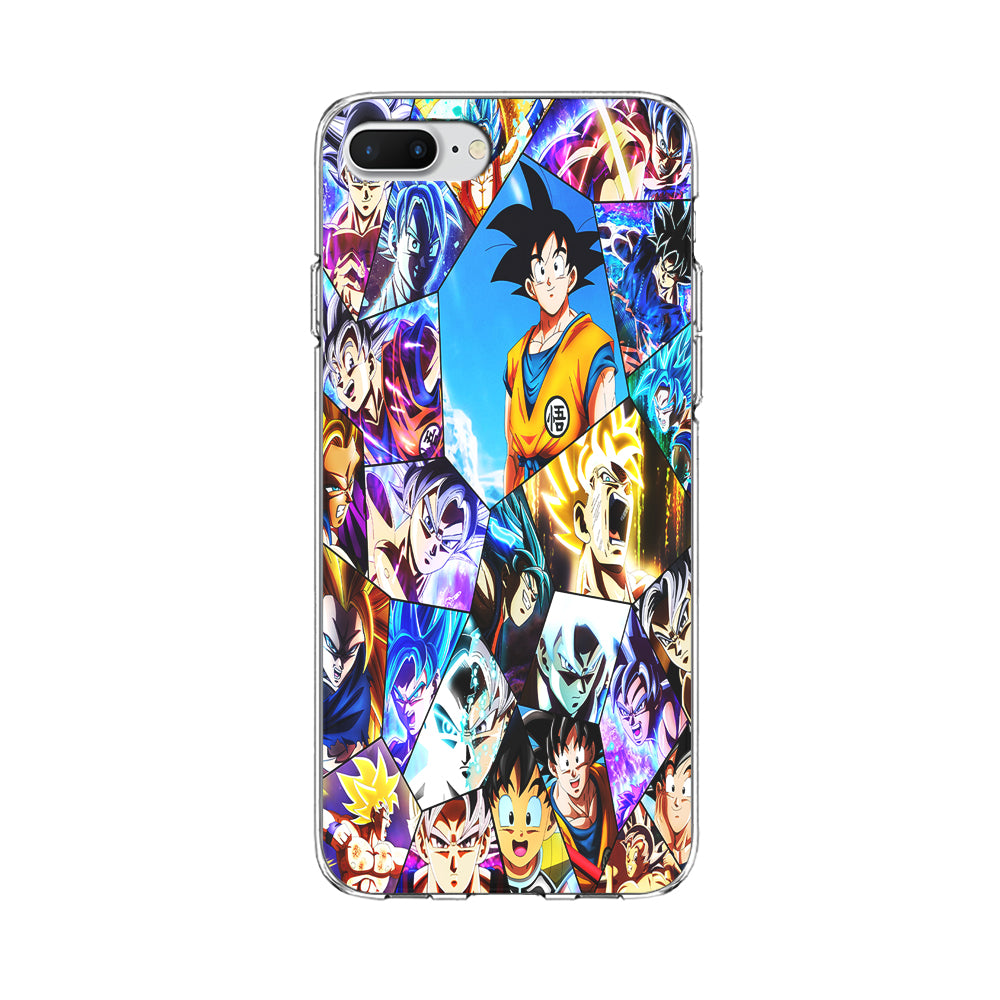 Goku Evolution Collage iPhone 8 Plus Case-Phone Case-Clear Soft Case-Altracase