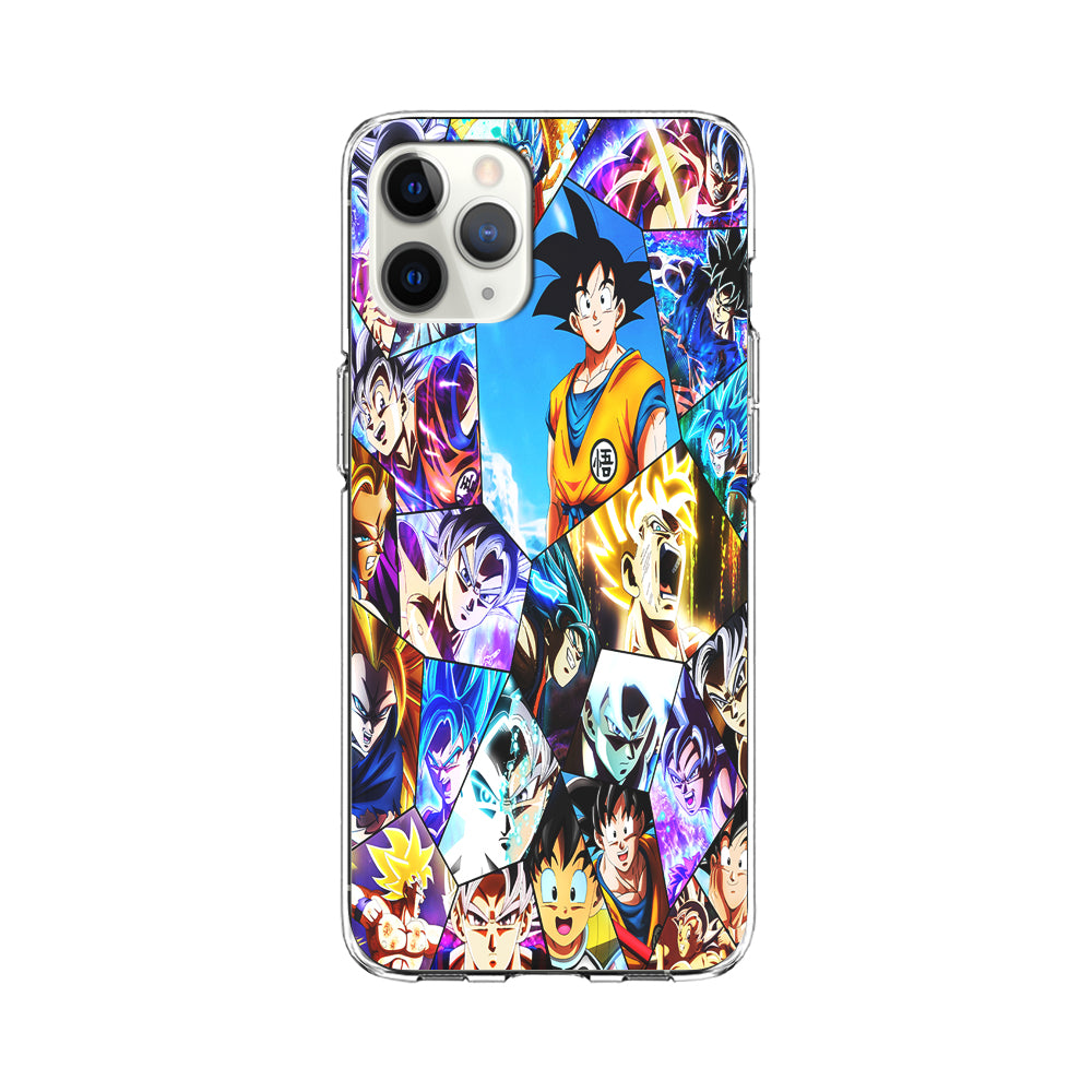 Goku Evolution Collage iPhone 11 Pro Case-Phone Case-Clear Soft Case-Altracase