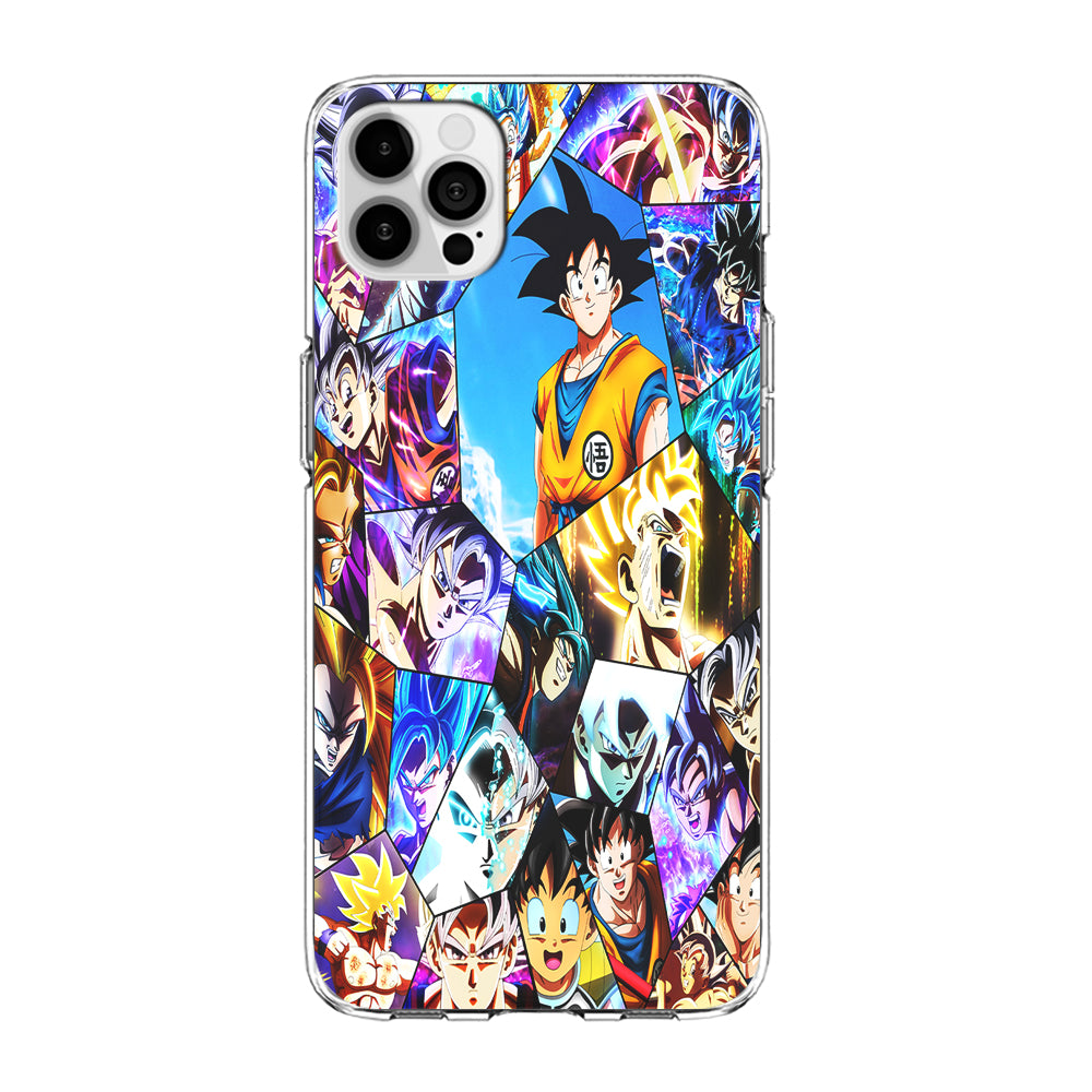 Goku Evolution Collage iPhone 15 Pro Max Case-Phone Case-Clear Soft Case-Altracase