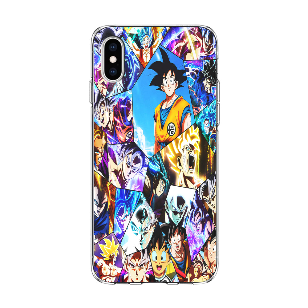 Goku Evolution Collag iPhone Xs Case-Phone Case-Clear Soft Case-Altracase