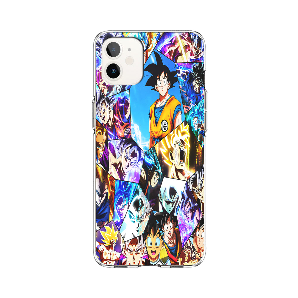 Goku Evolution Collage iPhone 12 Case-Phone Case-Clear Soft Case-Altracase