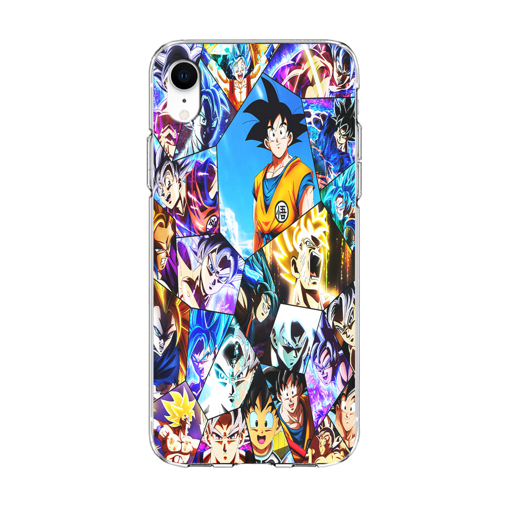 Goku Evolution Collage iphone XR Case-Phone Case-Clear Soft Case-Altracase