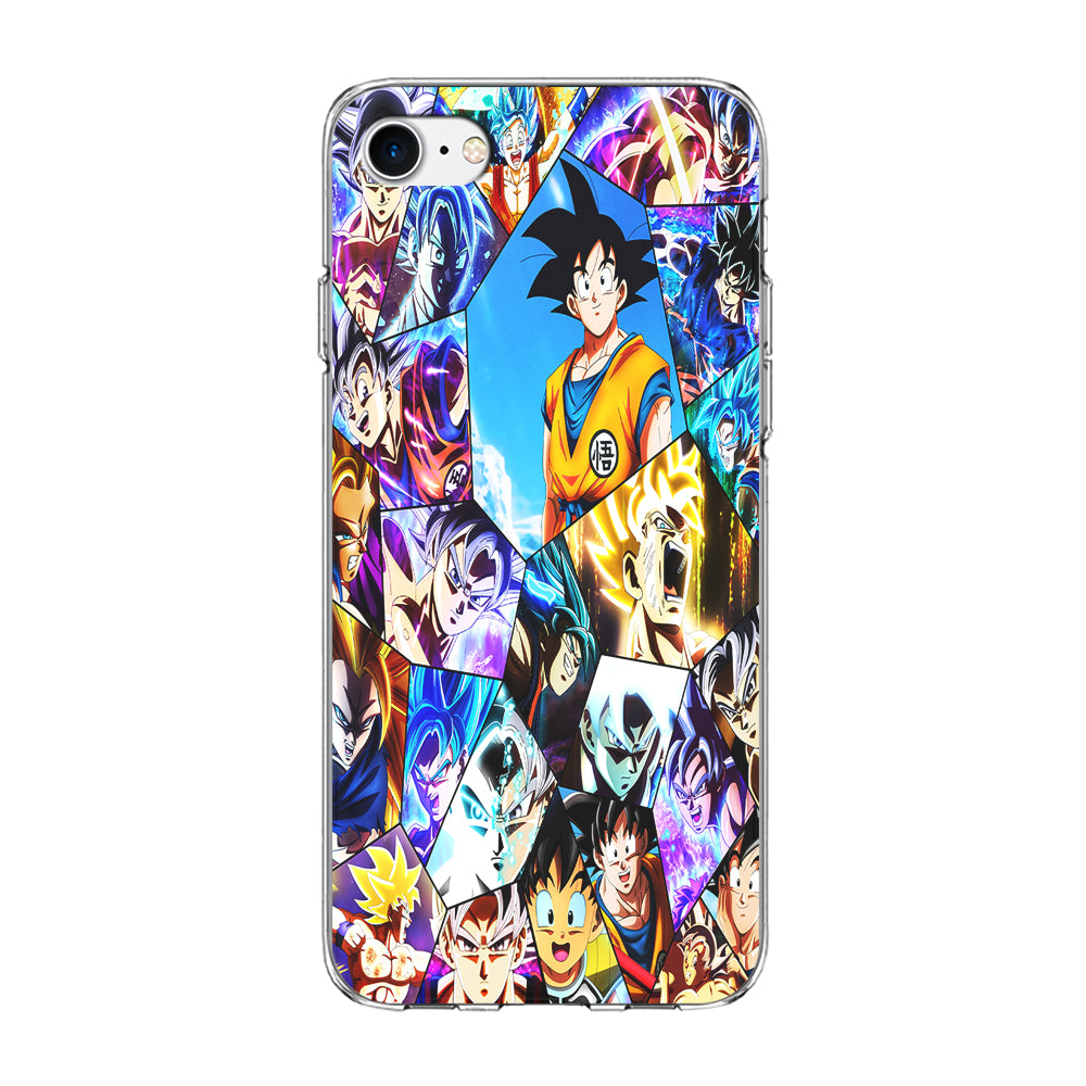 Goku Evolution Collage iPhone 7 Case-Phone Case-Clear Soft Case-Altracase