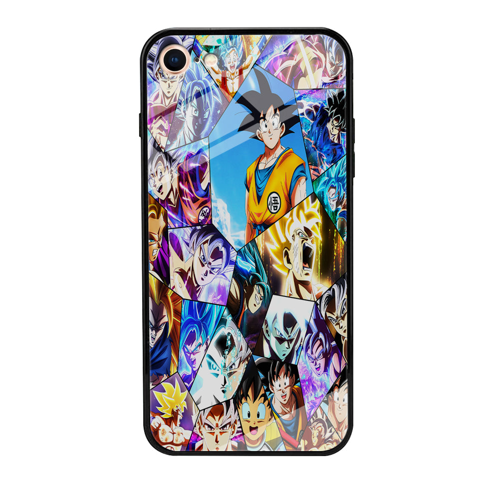 Goku Evolution Collage iPhone 7 Case-Phone Case-Tempered Glass Case-Altracase