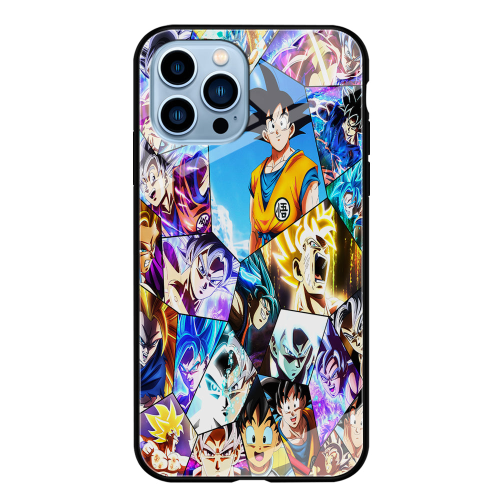Goku Evolution Collage iPhone 15 Pro Max Case-Phone Case-Tempered Glass Case-Altracase