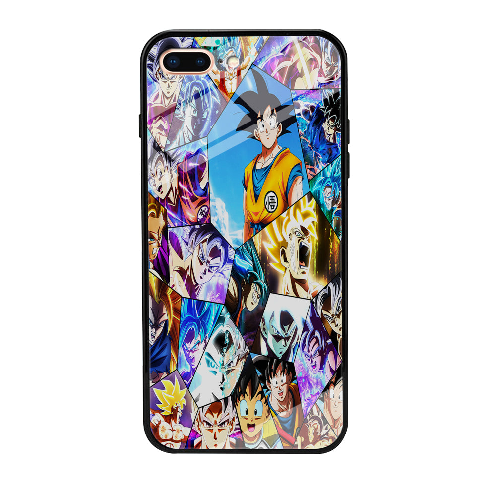 Goku Evolution Collage iPhone 8 Plus Case-Phone Case-Tempered Glass Case-Altracase