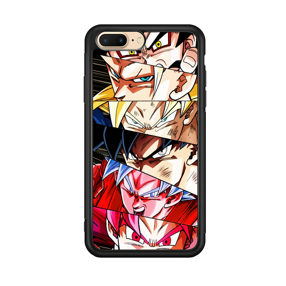 Goku's Eyes Collection Dragon Ball iPhone 8 Plus Case-Phone Case-Rubber Black (2D Case)-Altracase